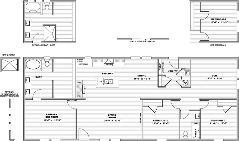 Crockett floor plan home features