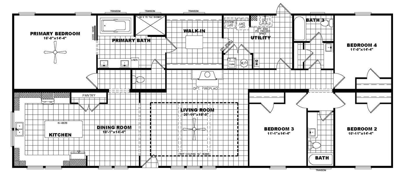 Olympus floor plan home features