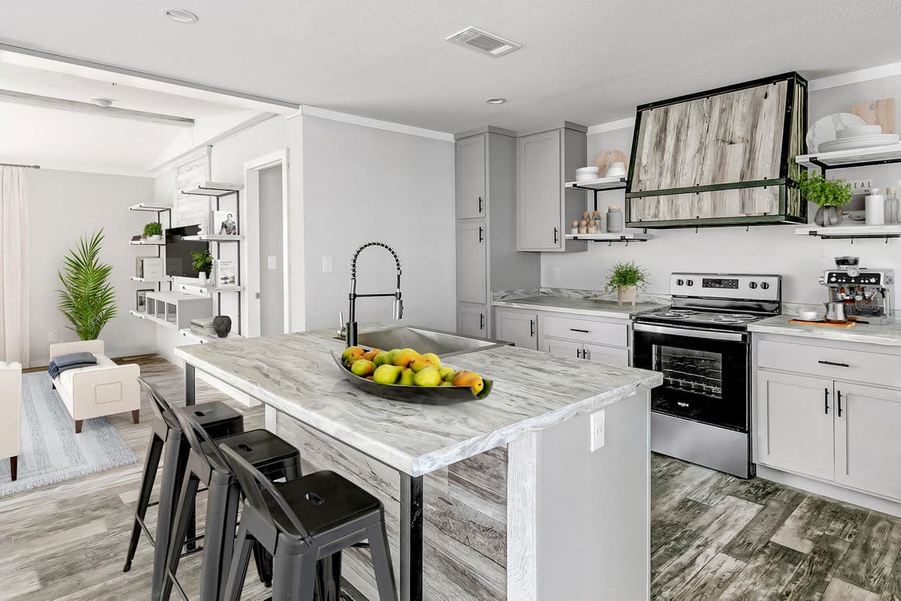 The cajun hero and kitchen home features